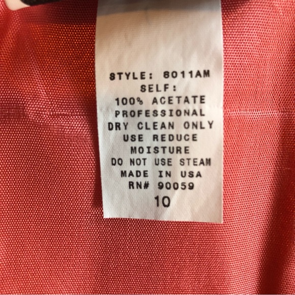 Vintage Pink Orange rhinestone halter Top size 10 Medium 90s - Picture 8 of 16